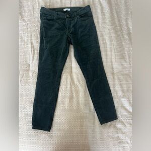LOFT women’s deep green Corduroy Slim Straight pants